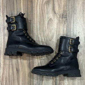 Michael Kors Black Combat Boots